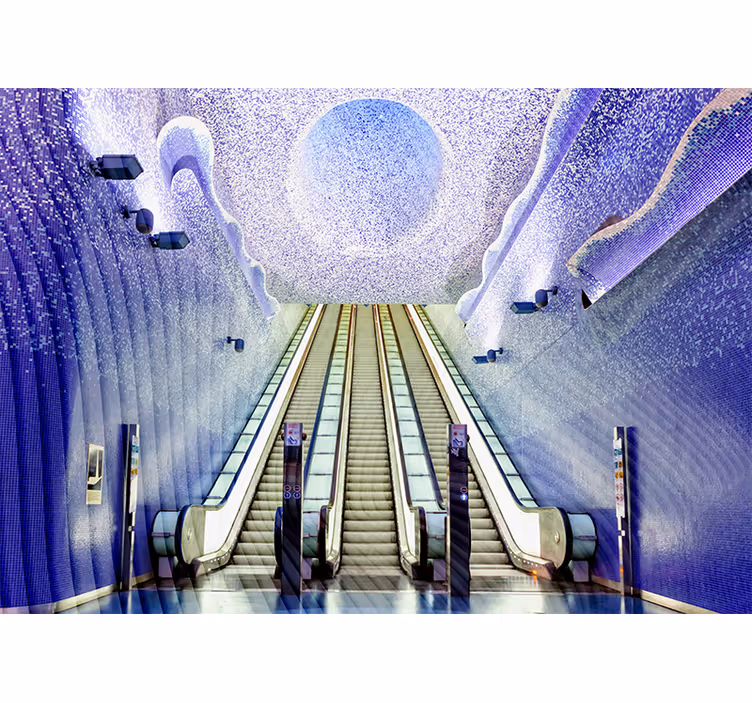 Zavjese za dnevni boravak stanica metroa u napulju - TenStickers