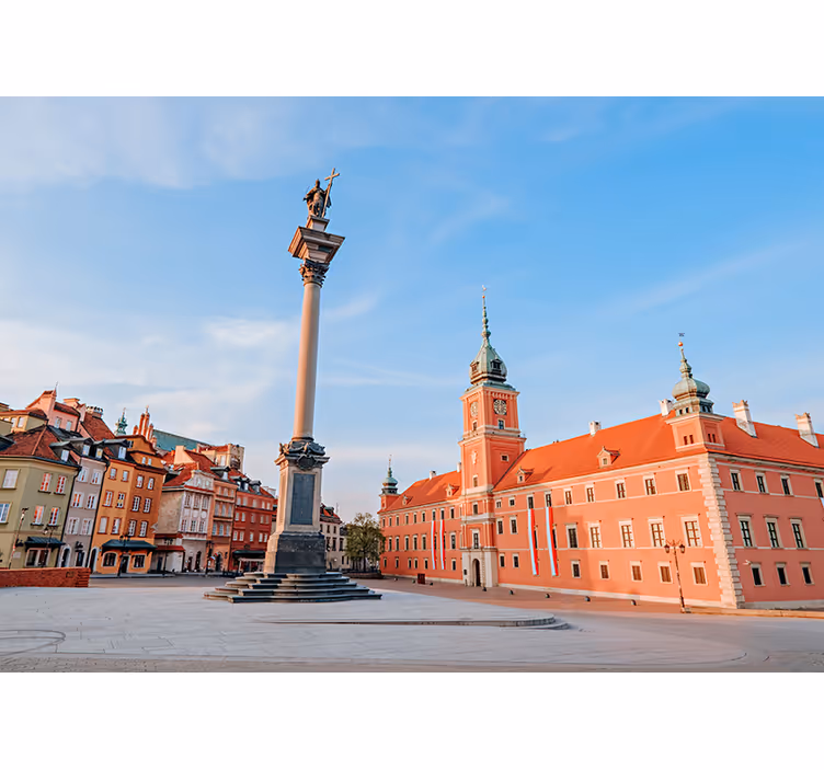Zavjese za dnevni boravak stari grad u varšavi - TenStickers