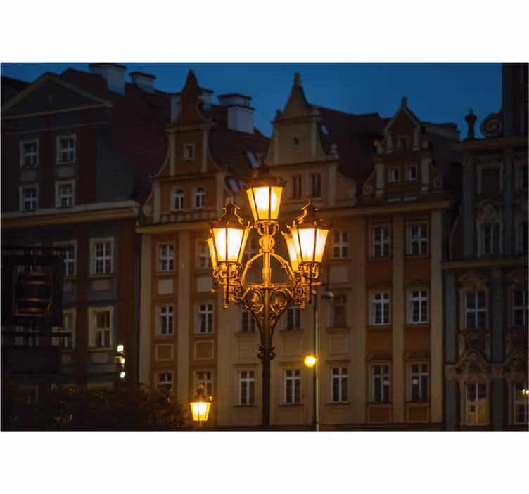 Zavjese za dnevni boravak wrocław pri zalasku sunca - TenStickers