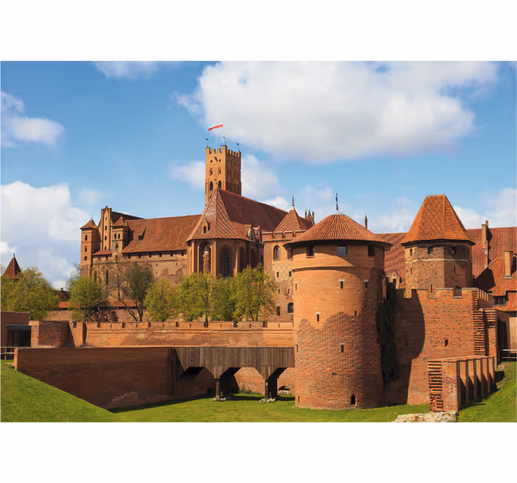 Zavjese za dnevni boravak dvorca malbork - TenStickers