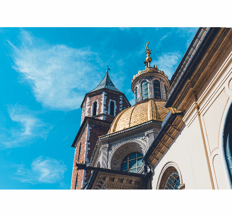 Zavjese za dnevni boravak pogled na wawel - TenStickers