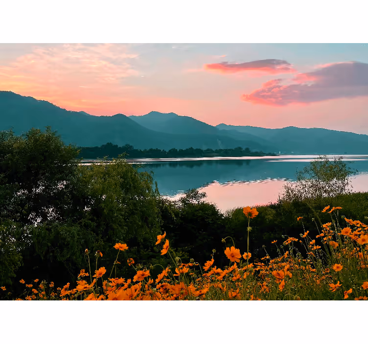Zavjese za dnevni boravak planine i savana - TenStickers