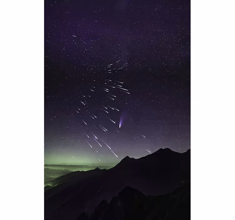 Zavjese za dnevni boravak meteoritski pljusak zvijezda - TenStickers