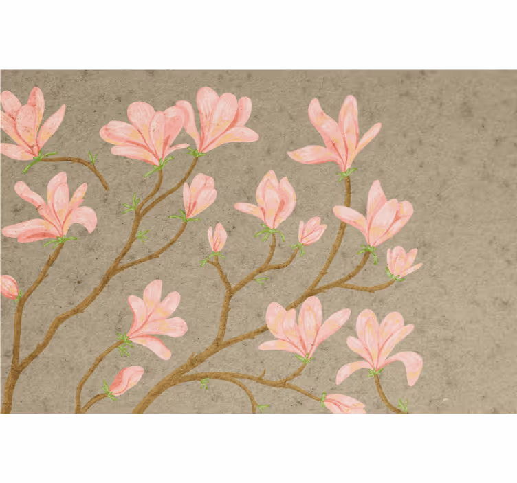 Zavjese za dnevni boravak u vintage stilu magnolia - TenStickers