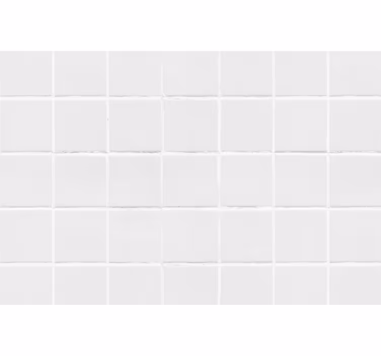 Bijele zavjese s jednostavnim pločicama - TenStickers