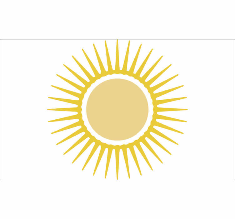 Bijele zavjese za žuto sunce - TenStickers