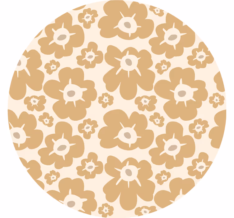 Bež zavjese s makovima u bež boji - TenStickers