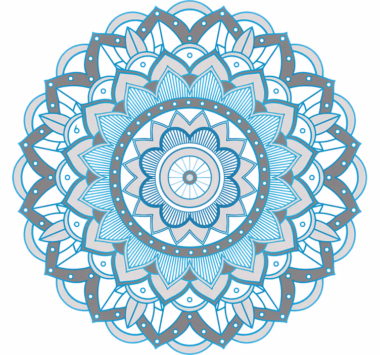 Zavjese za spavaću sobu s plavim mandala uzorkom - TenStickers