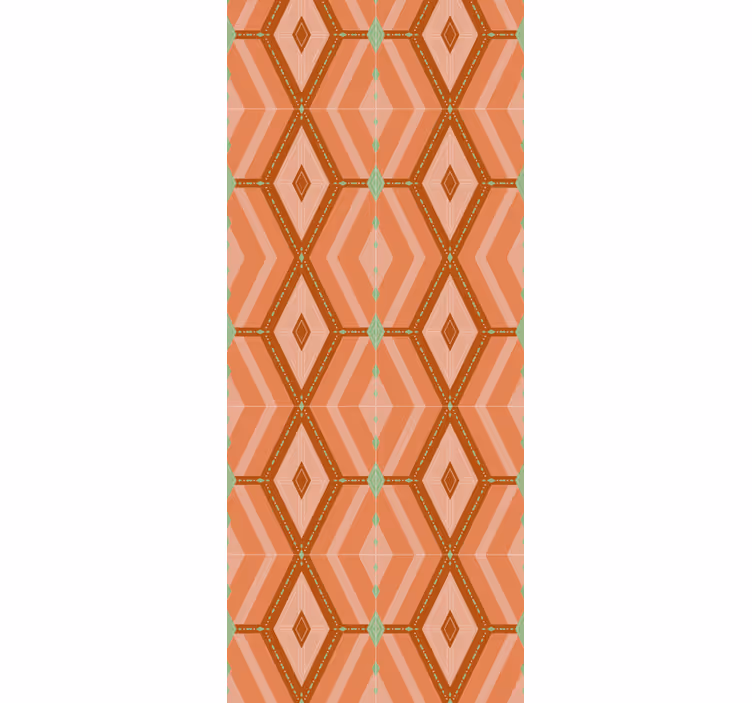 Rolo zavjese berba geometrijski jesenji tonovi 30-ih - TenStickers