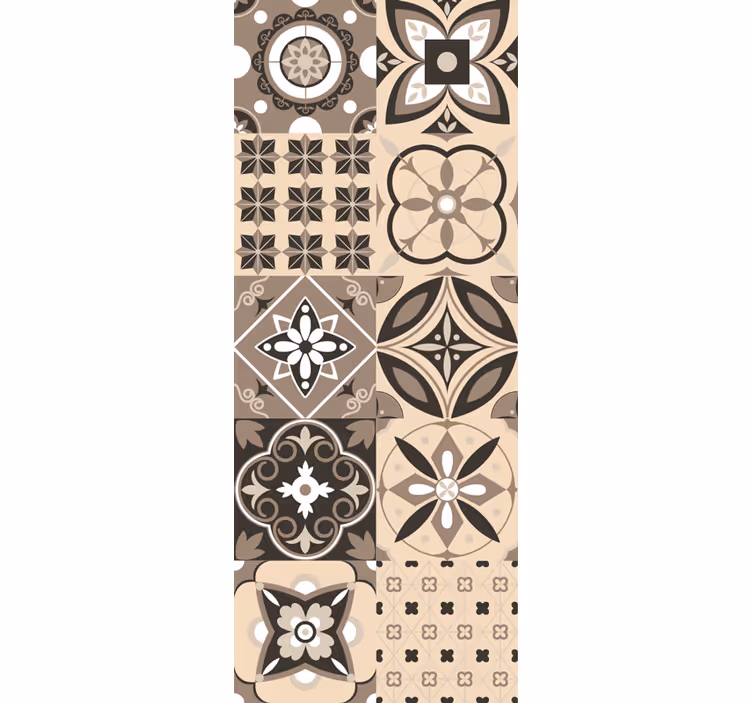 Rolo zavjese berba smeđi klasični pločice - TenStickers