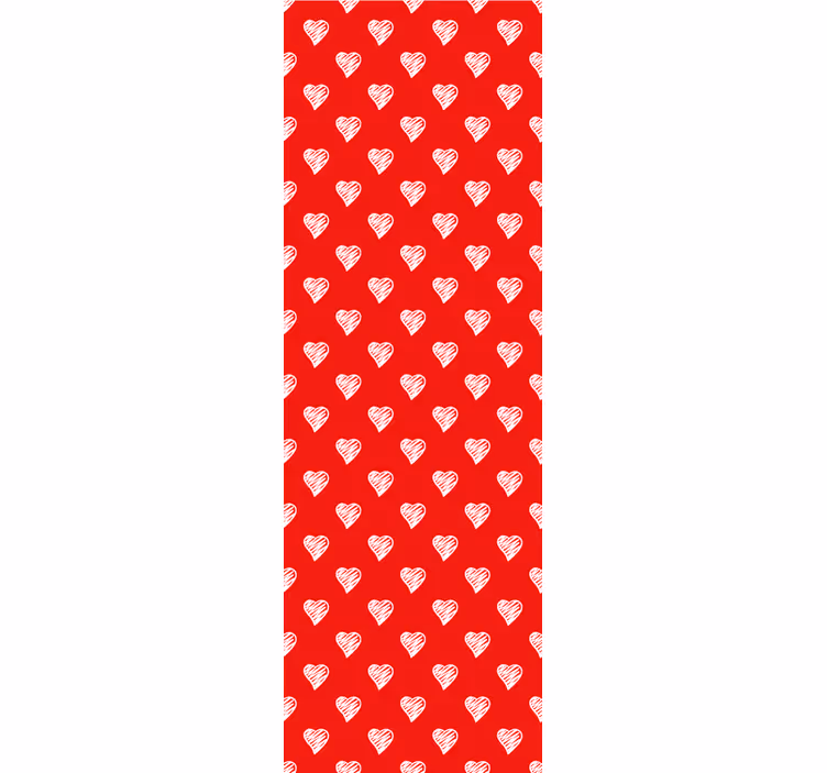 Rolo zavjese berba s neprekidnim uzorkom srca i linija - TenStickers