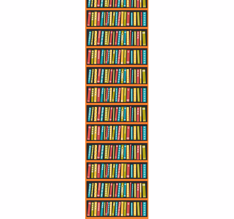 Rolo zavjese berba puna šarena biblioteka - TenStickers