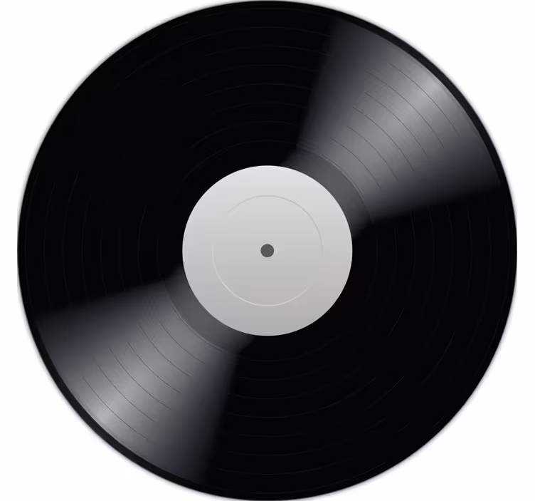 Crne zavjese s crnim vinilnim pločama - TenStickers
