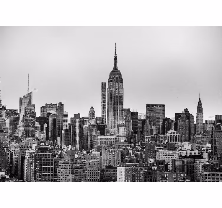 Zavjese za dnevni boravak s crno-bijelom slikom nyc - TenStickers