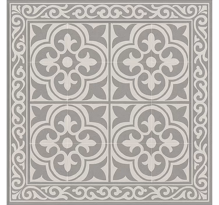 Zavjese za spavaću sobu s elegantnim sivim pločicama - TenStickers