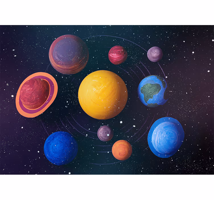 Zavjese za spavaću sobu s potencijalima egzoplaneta - TenStickers