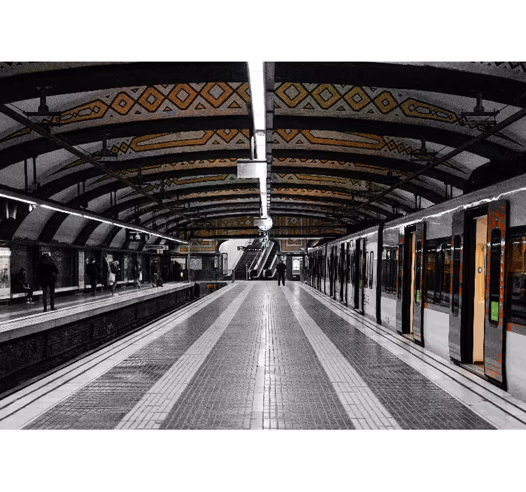Zavjese za spavaću sobu 3d metro stanica - TenStickers