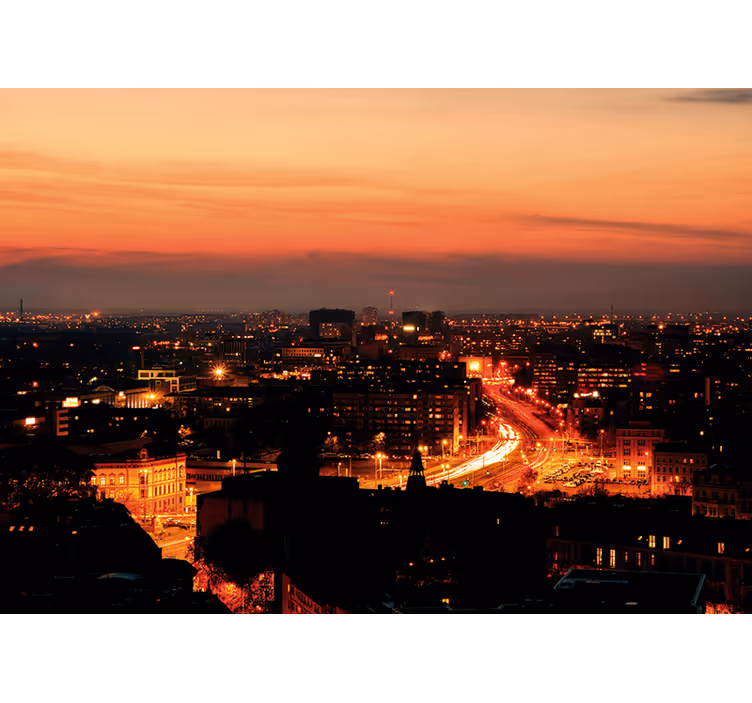 Zavjese za spavaću sobu wrocławska noćna panorama - TenStickers