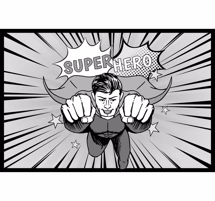 Sive zavjese s fantastičnim dizajnom superjunaka - TenStickers