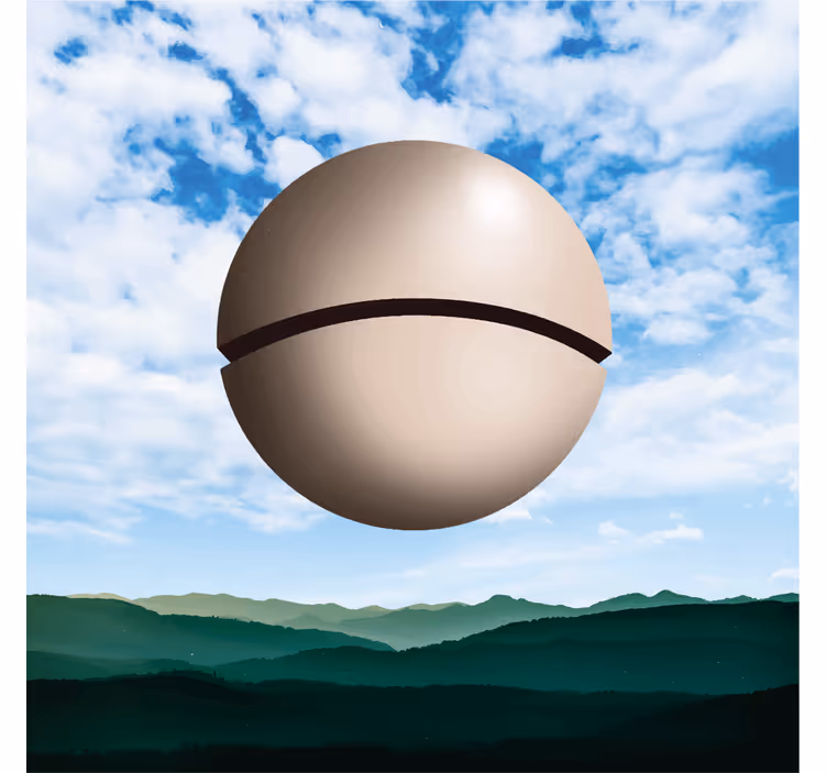 Zavjese za dnevni boravak magritte sfera - TenStickers