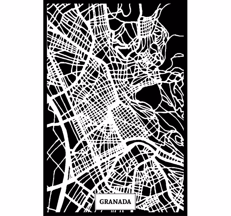Zavjese za dnevni boravak mapa topografska granada - TenStickers