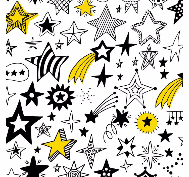 Zavjese za spavaću sobu s crtežom zvijezda - TenStickers