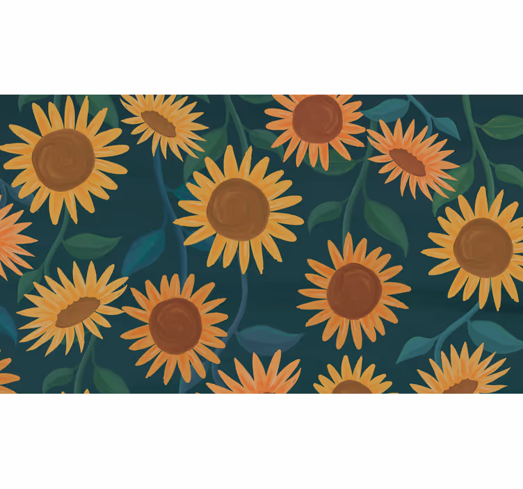 Zavjese za spavaću sobu s motivom suncokreta - TenStickers