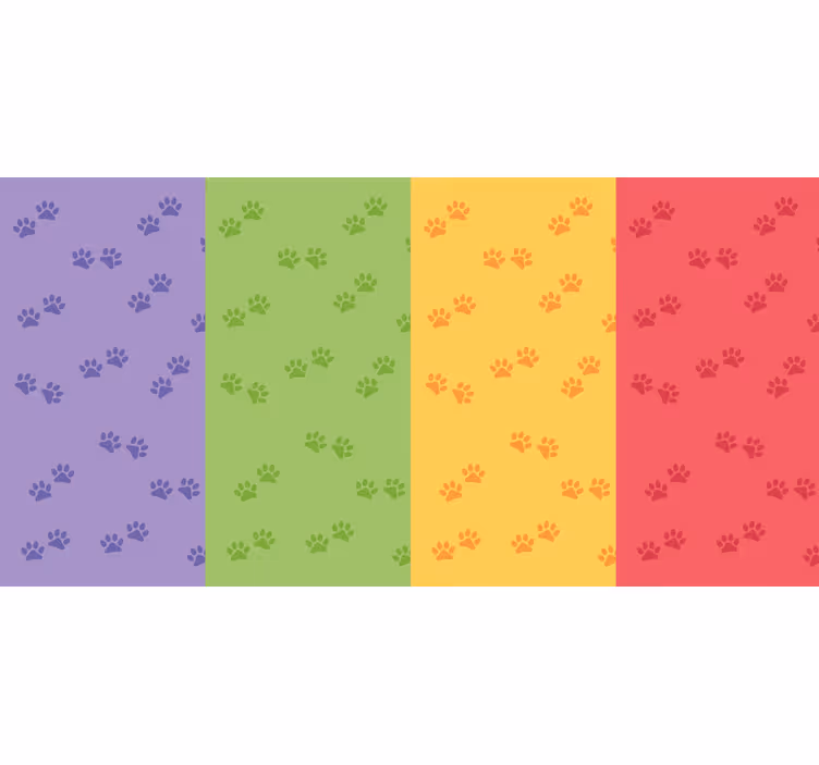 Zavjese za spavaću sobu s uzorkom šapa - TenStickers