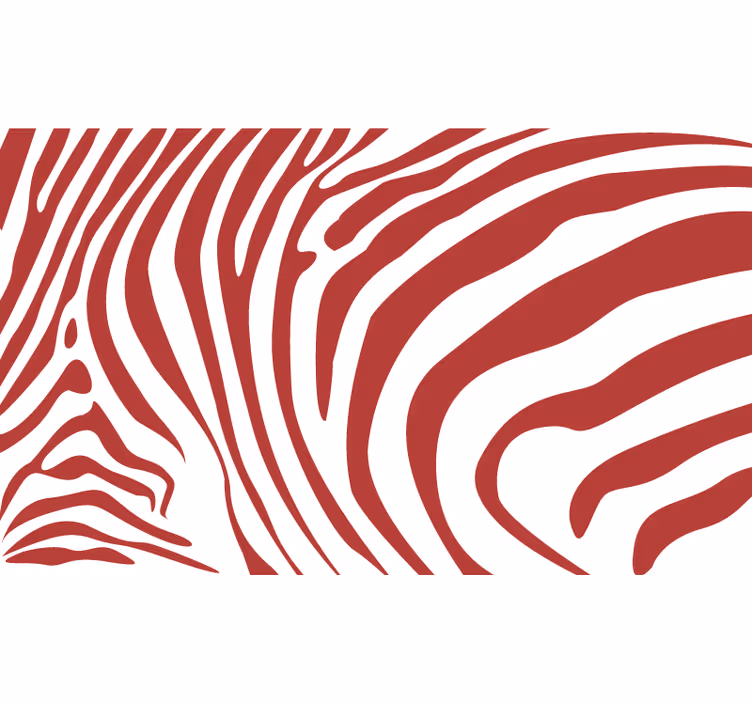Zavjese za spavaću sobu crvene zebra pruge - TenStickers