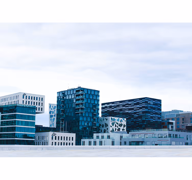 Zavjese za spavaću sobu oslo moderne zgrade - TenStickers
