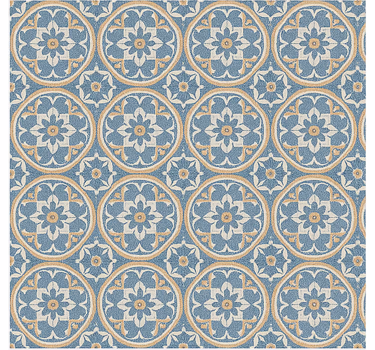 Zavjese za dnevni boravak u stilu azulejo mat - TenStickers