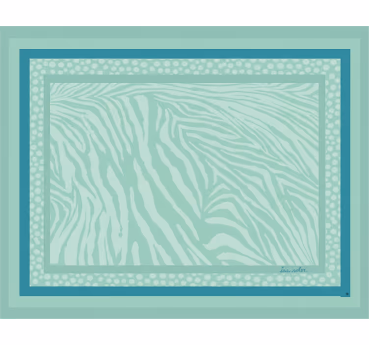Zavjese za dnevni boravak mint uzorak zebra pruge - TenStickers