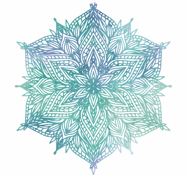 Zavjese za spavaću sobu tirkizna mandala - TenStickers