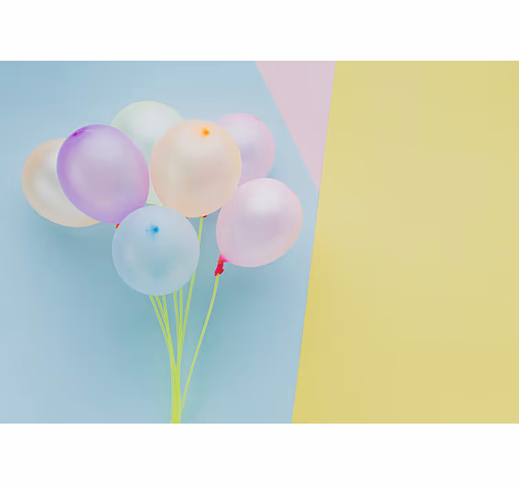 Zavjese za dječju sobu s modernim okvirom i balonima - TenStickers