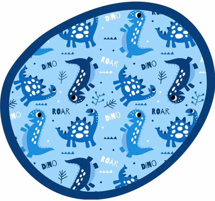 Zavjese za dječju sobu s plavim dinosaurima - TenStickers