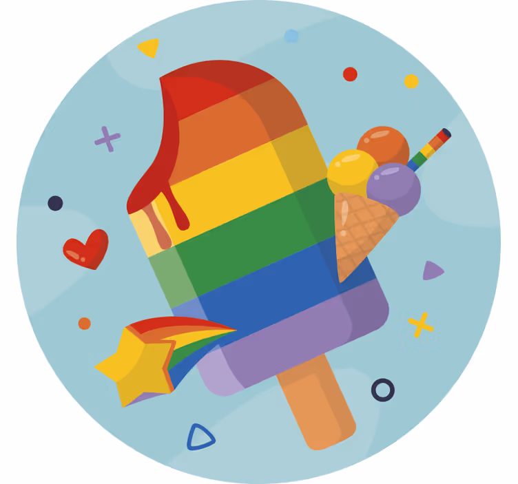 Zavjese za dječju sobu s duginim sladoledima - TenStickers
