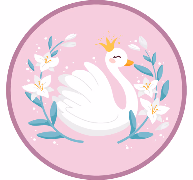 Zavjese za dječju sobu kraljica labudova - TenStickers