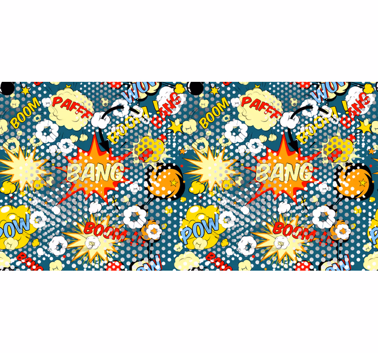 Zavjese za dječju sobu uzorak eksplozije stripova - TenStickers