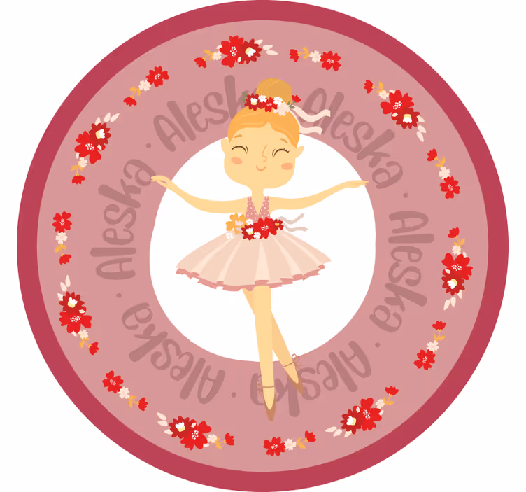 Zavjese za dječju sobu smiješna balerina princeza - TenStickers
