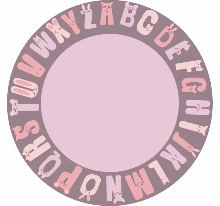 Zavjese za dječju sobu s kružnim abecedama - TenStickers