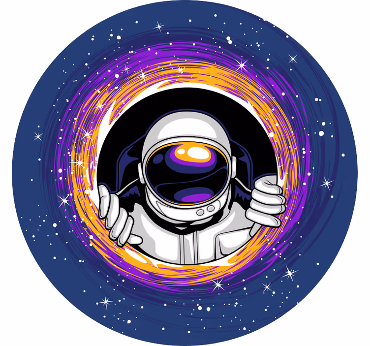 Zavjese za dječju sobu astronaut u svemiru - TenStickers