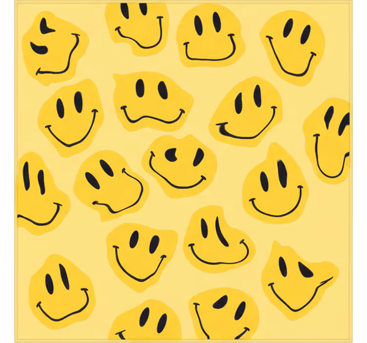 Zavjese za dječju sobu s iskrivljenim smajlićima - TenStickers