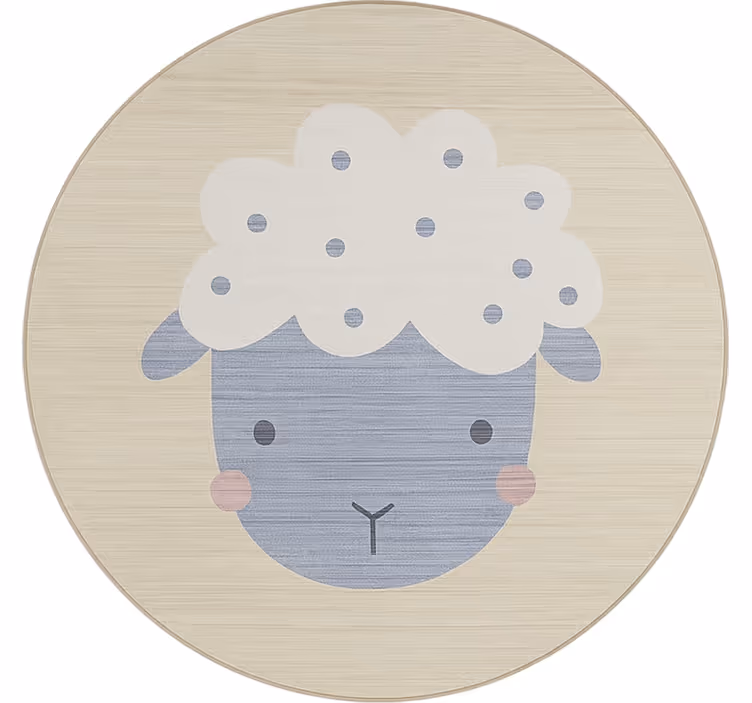 Zavjese za dječju sobu u bež boji s ovčicama - TenStickers