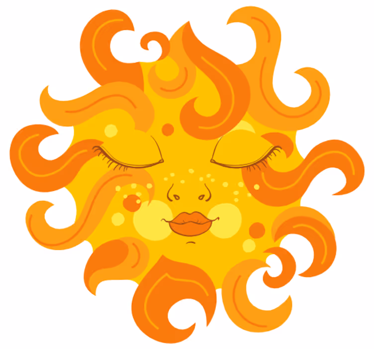 Zavjese za dječju sobu Ženski sunčev zrak - TenStickers