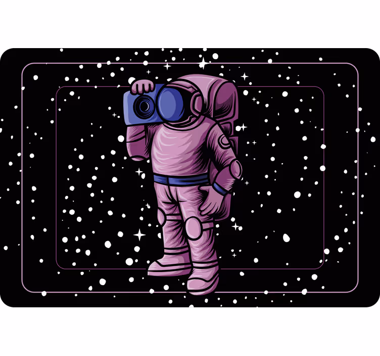 Zavjese za dječju sobu astronaut s radiom - TenStickers