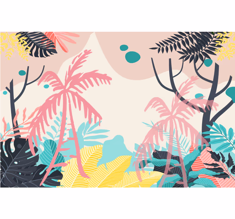 Zavjese za dječju sobu s "boho" palmama - TenStickers