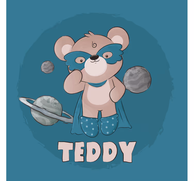Zavjese za dječju sobu s junakom medvjedom - TenStickers