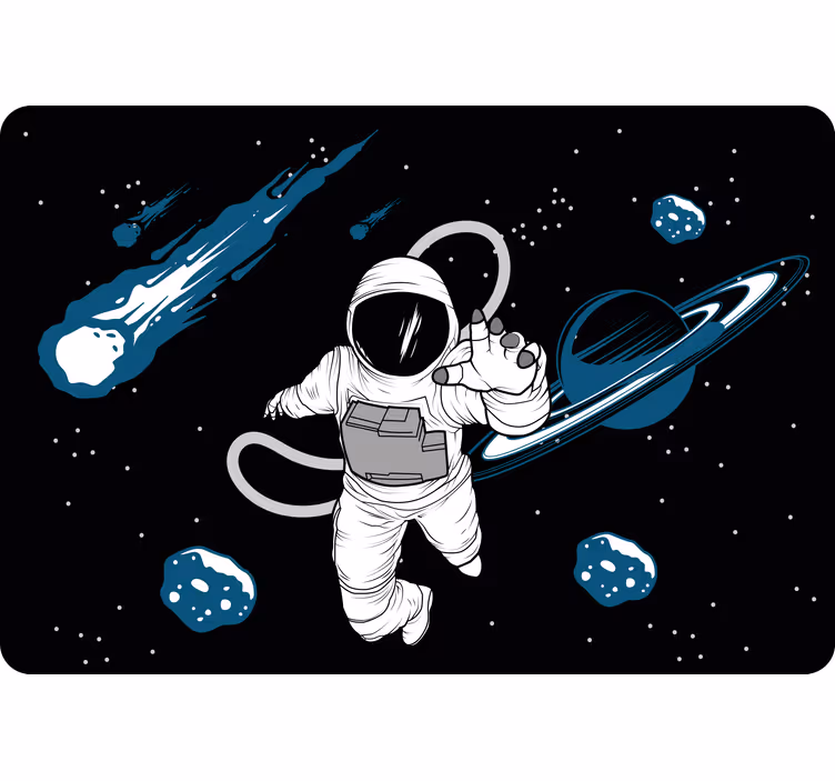 Zavjese za dječju sobu s likom astronauta u crtežu - TenStickers