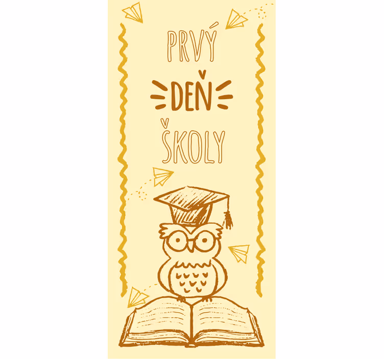Zavjese za dječju sobu s dizajnom prvog dana škole - TenStickers