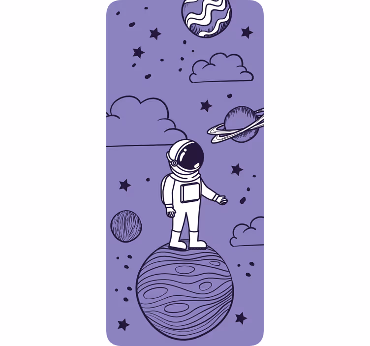 Zavjese za dječju sobu s astronautom i planetima - TenStickers